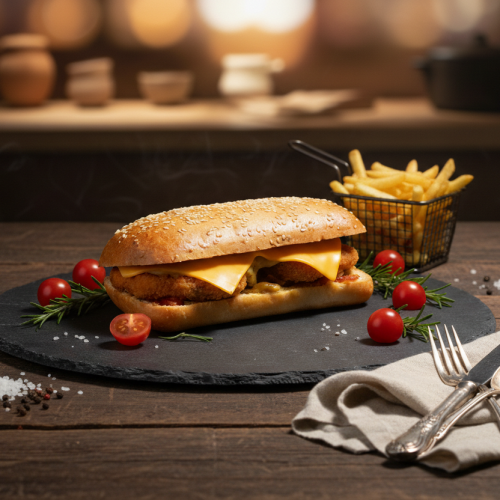 Ballı Hardallı Schnitzelli Sandviç